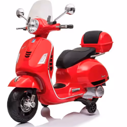 Vespa Elettrica per Bambini GT 6V - 3 a 6 anni - con Lettore MP3 - Rosso