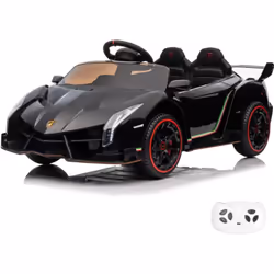 Auto Lamborghini Elettrica per Bambini Veneno 12V - 1 a 6 anni - Nero