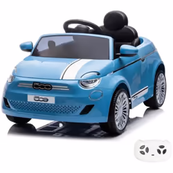 Macchina Elettrica per Bambini Fiat 500e - 6V - 1 a 5 anni - con Telecomando - Blu