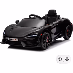 Auto Elettrica McLaren 765LT per Bambini 12V - 1 a 5 anni - con Telecomando - Nero
