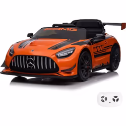 Mercedes AMG GT3 Elettrica per Bambini 12V - 1 a 6 anni - con Telecomando - Arancione