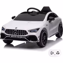 Mercedes CLA45s AMG - Auto Elettrica per Bambini 12V - 1 a 5 anni - Bianco