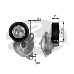 Articolo complementare/info integrativa 2: con scanalature. Diametro esterno [mm]: 72. Indice: GATT38188. Larghezza [mm]: 25, ...