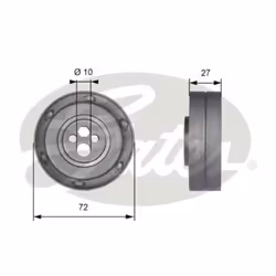 Diametro esterno [mm]: 72. Diametro interno [mm]: 10. Indice: GATT41216. Larghezza [mm]: 27. Numero del Produttore: T41216. P ...