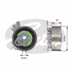 Diametro esterno [mm]: 59. Indice: GATT43060. Larghezza [mm]: 22. Numero del Produttore: T43060. Produttore: GATES. Superfici ...