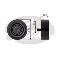 Diametro esterno [mm]: 70. Diametro interno [mm]: 10. Indice: GATT36206. Larghezza [mm]: 28. Materiale: Metallo. Numero del P ...