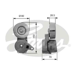 Tendicinghia, cinghia a V GATES DriveAlign™ T38413