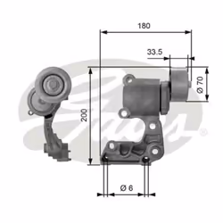 Diametro esterno [mm]: 70. Diametro interno [mm]: 6. Indice: GATT38410. Larghezza [mm]: 33,5. Numero del Produttore: T38410.  ...