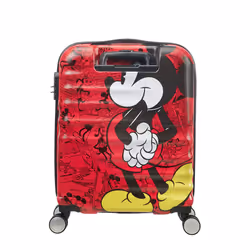 American Tourister Wavebreaker Disney Ruote girevoli Nero, Rosso 36 L Acrilonitrile butadiene stirene (ABS)