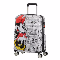 American Tourister Wavebreaker Disney, Ruote girevoli, Nero, Rosso, Bianco, Giallo, Minnie Comics White, Medio, 4 ruota(e), R ...