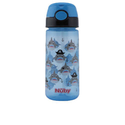 Mug con bottone e cannuccia morbida 3 anni+ #blu 540 ml 1pz