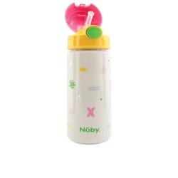Mug con bottone e morbida cannuccia #surf pink 540 ml