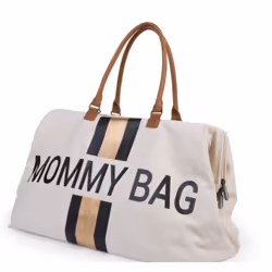 Childhome Mommy Bag Borsa a mano Nero, Oro, Bianco Cotone, Nylon, PU pelle, Poliestere