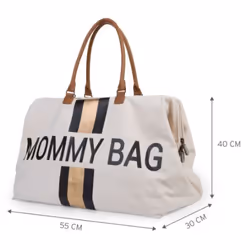Childhome Mommy Bag Borsa a mano Nero, Oro, Bianco Cotone, Nylon, PU pelle, Poliestere