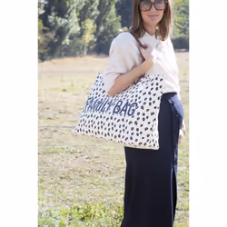 Childhome CWFBLEO borsa e tracolla Cotone, Poliestere Nero, Bianco Unisex Borsa tote - Vista aggiuntiva 7