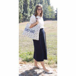 Childhome CWFBLEO borsa e tracolla Cotone, Poliestere Nero, Bianco Unisex Borsa tote - Vista aggiuntiva 8