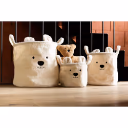 Childhome Teddy porta biancheria Ovale Poliestere Bianco - Vista aggiuntiva 4