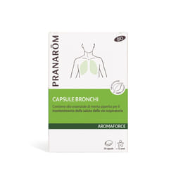 Pranarom Aromaforce Integratore per Bronchi 30 Capsule