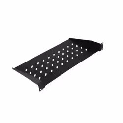 LOGON RAS200BL, Mensola per scaffale, Nero, 30 kg, 1U, 48,3 cm (19"), 486 mm