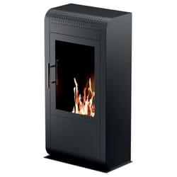 Tecno-air-system - biocamino da pavimento tecno air system 'ruby modello giga' nero, 3 kw