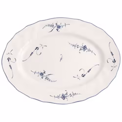 Villeroy & Boch 1023412920, Piatto da portata, Porcellana, Blu, Bianco, Ovale, 36 cm, 940 g