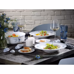 Villeroy & Boch 1023412920 piatto da portata Porcellana Blu, Bianco Ovale