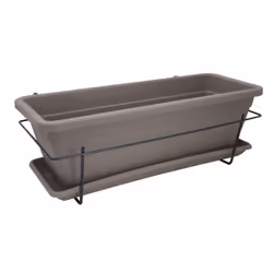 Artevasi Kit Veneza, Vaso a cubo, Da appendere, Polipropilene (PP), Grigio, Esterno, Resistente ai raggi UV