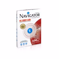 Navigator PRESENTATION A3, 100 g/m2, Bianco, ISO 9001, ISO 9706, ISO 9708, ISO 14001