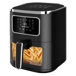 SILVER Dublin IP501AP Singolo 5 L Indipendente 1450 W Friggitrice ad aria calda Nero, Acciaio inox