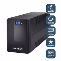Phasak Esential gruppo di continuità (UPS) A linea interattiva 0,6 kVA 360 W 2 presa(e) AC - Vista aggiuntiva 4