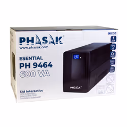 Phasak Esential gruppo di continuità (UPS) A linea interattiva 0,6 kVA 360 W 2 presa(e) AC - Vista aggiuntiva 5