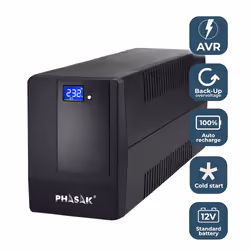 Phasak Basic gruppo di continuità (UPS) A linea interattiva 0,8 kVA 480 W 2 presa(e) AC - Vista aggiuntiva 4