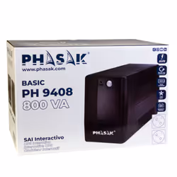 Phasak Basic gruppo di continuità (UPS) A linea interattiva 0,8 kVA 480 W 2 presa(e) AC - Vista aggiuntiva 5