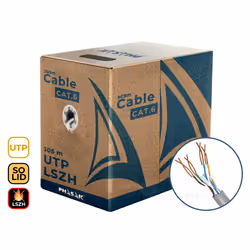 Phasak PHR 6301, 305 m, Cat6, U/UTP (UTP), Grigio