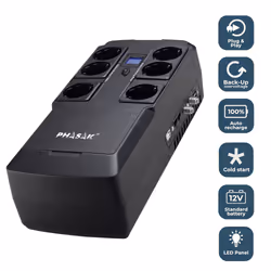 Phasak Kryptos gruppo di continuità (UPS) A linea interattiva 0,8 kVA 480 W 6 presa(e) AC - Vista aggiuntiva 7