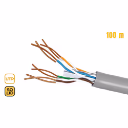 Phasak PHR 6100 cavo di rete Grigio 100 m Cat6 U/UTP (UTP)