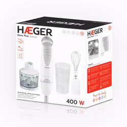 Haeger HB-400.012A frullatore Frullatore ad immersione 400 W Grigio, Bianco - Vista aggiuntiva 5