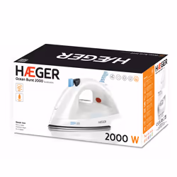 Haeger Ocean Burst 2000 Ferro da stiro a secco e a vapore Acciaio inossidabile 2000 W Bianco - Vista aggiuntiva 4