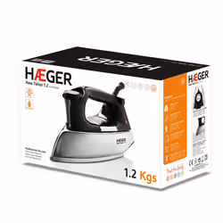 Haeger DI-120.001B ferro da stiro Ferro a secco Alluminio 1200 W Nero, Acciaio - Vista aggiuntiva 4