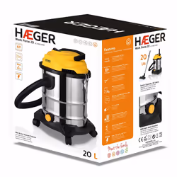Haeger VC-W&D.038A aspirapolvere a traino 20 L Aspiratore a cilindro Secco e bagnato 1200 W - Vista aggiuntiva 5