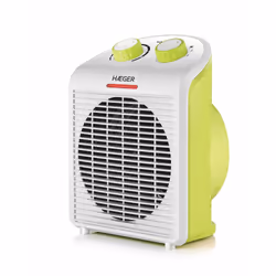 Haeger FH-200.010A, Riscaldatore ambiente elettrico con ventilatore, Interno, Pavimento, Verde, Bianco, Manopola, 2000 W