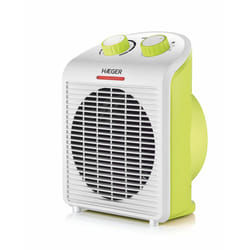 Haeger FH-200.010A stufetta elettrica Interno Verde, Bianco 2000 W Riscaldatore ambiente elettrico con ventilatore