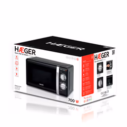 Haeger MW-70B.007A forno a microonde Nero Solo microonde Superficie piana 20 L 700 W - Vista aggiuntiva 4