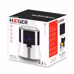 Haeger AF-D22.001A friggitrice Singolo 2,2 L 1000 W Friggitrice ad aria calda Bianco - Vista aggiuntiva 6