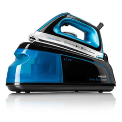 Haeger SG-22B.001A ferro da stiro a caldaia 2250 W 1,2 L Piastra in Ceramica Nero, Blu, Acciaio