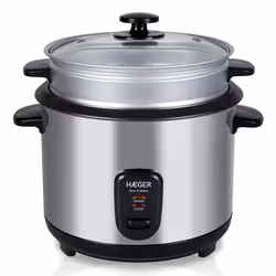 Haeger RC-18L.001A, Acciaio inox, 1,8 L, Pulsanti, 1,2 m, Vetro, Acciaio inox, Vetro