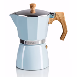 Haeger MOKA Pot 6, Moka, Blu, Alluminio, Bachelite, Silicone, 6 tazze, Bachelite, 145 mm