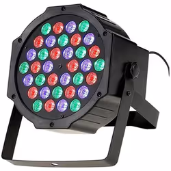 Faro LED Strobo 36 LED Proiettore Effetto Luci Discoteca RGB Sensore Sonoro Slim Faro RGB con 36 led che emette luce colorata ...