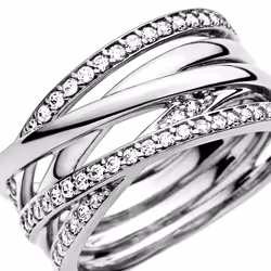 Pandora 190919CZ Anello incrociato Femmina Argento Sterling Argento - Vista aggiuntiva 4