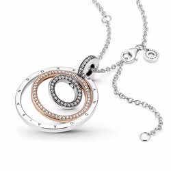 Pandora 389483C01 Collana a catena Femmina Rose Gold, Argento Sterling - Vista aggiuntiva 4